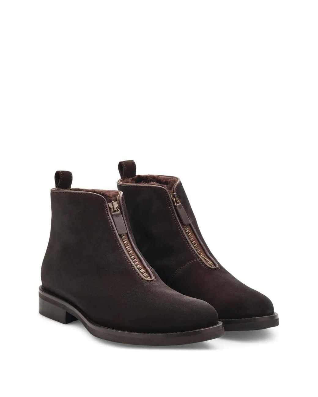 Lottusse Black Zip-Up Leather Boots for men