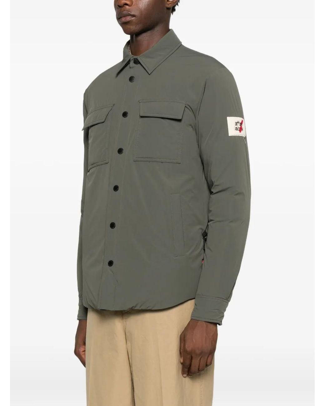 AFTER LABEL Green Flap-Pocket Shirt Jacket for men