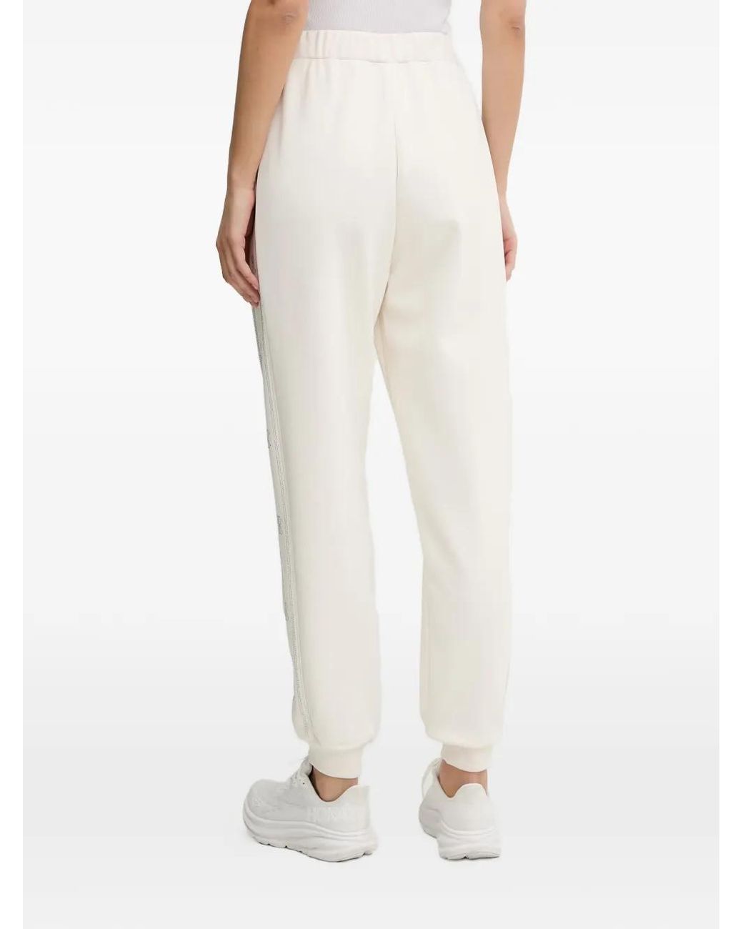 Guess White Logo Band Jogger Trousers
