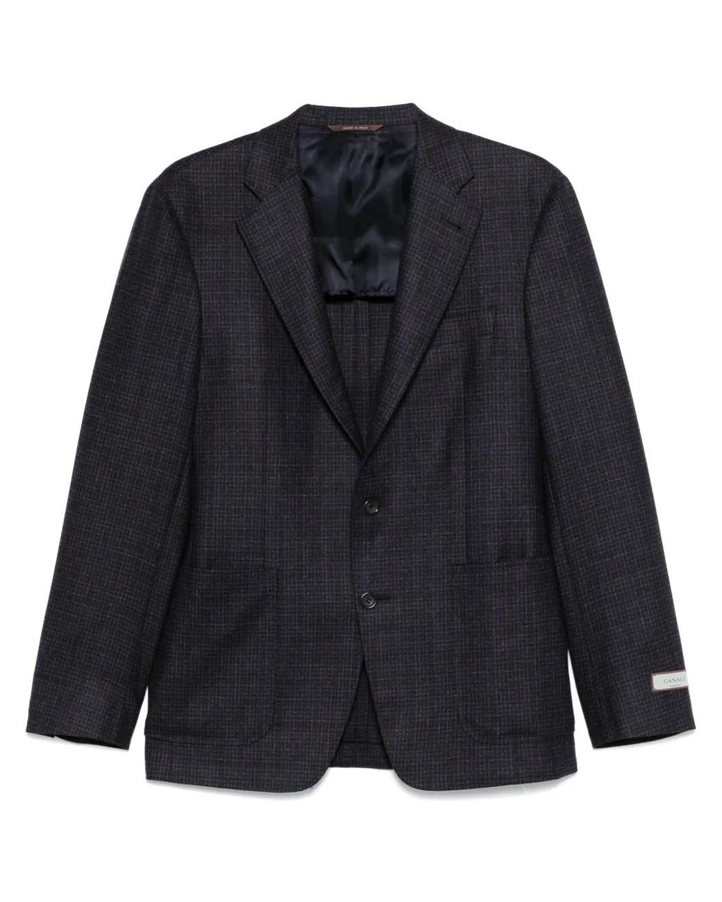 Canali Geruite Blazer in het Black voor heren