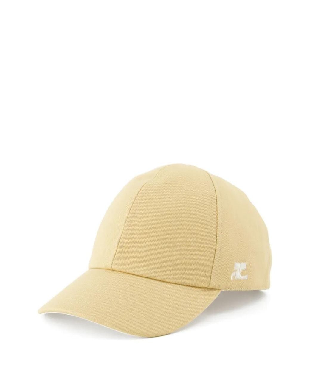 Courreges Natural Casquette À Patch Logo