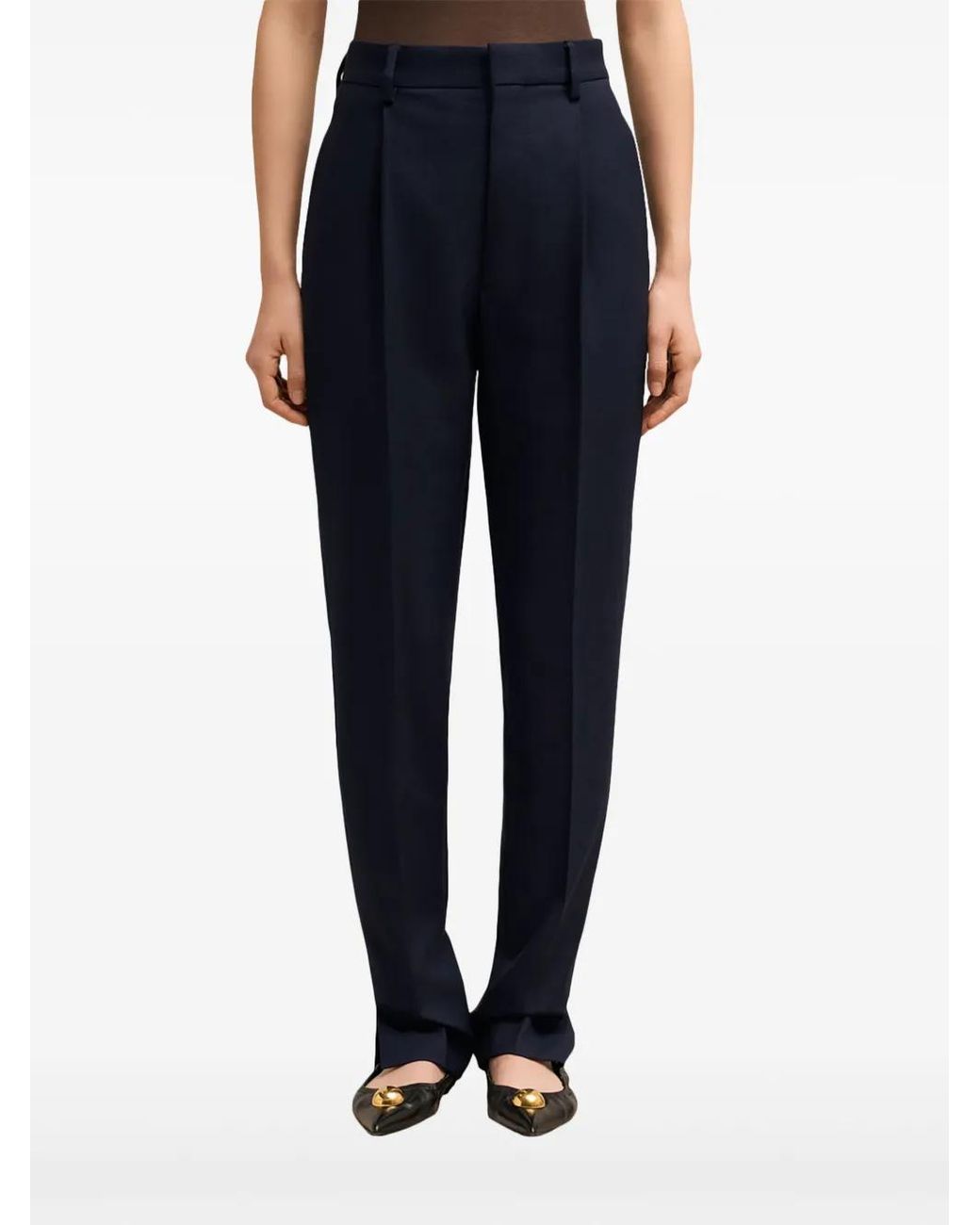 AMI High Waist Pantalon in het Blue