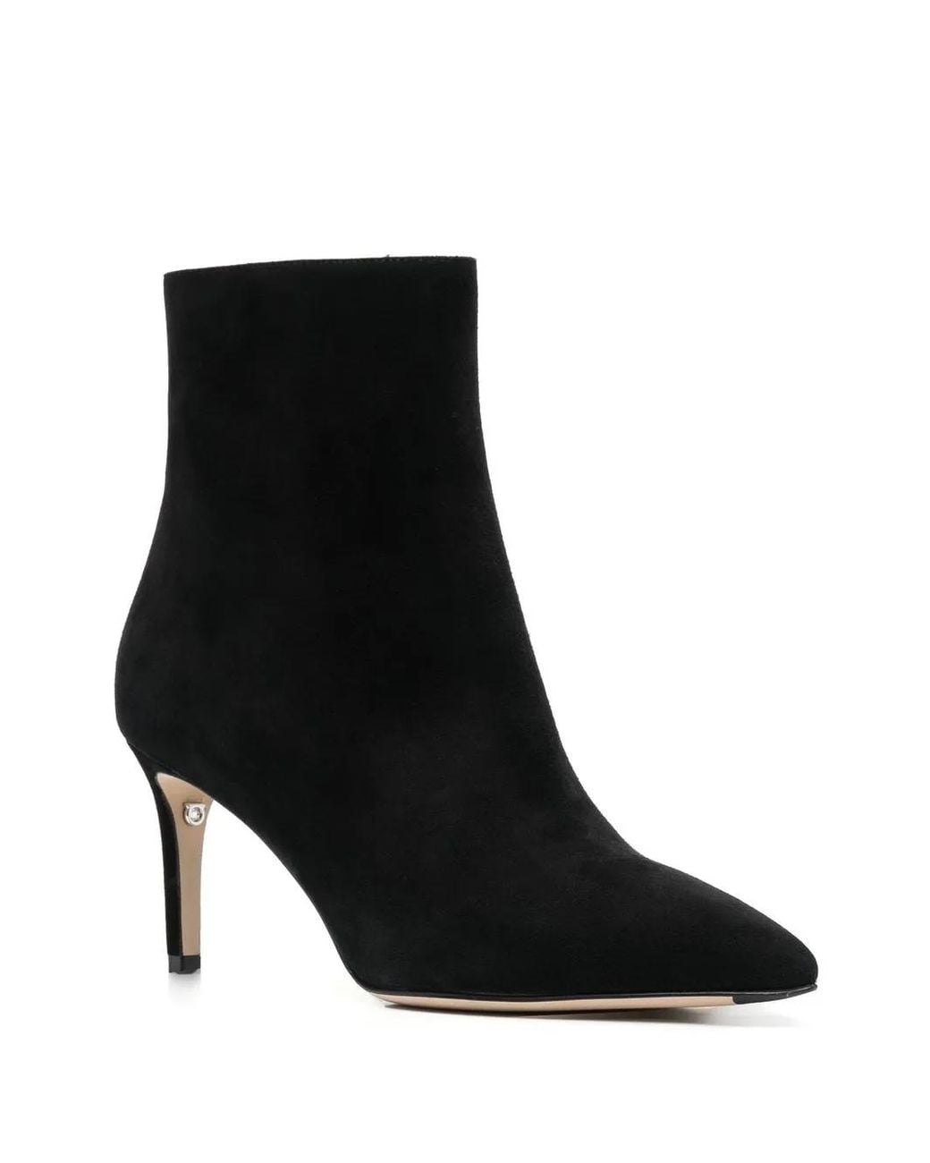 Ferragamo Black Leather Heel Boots
