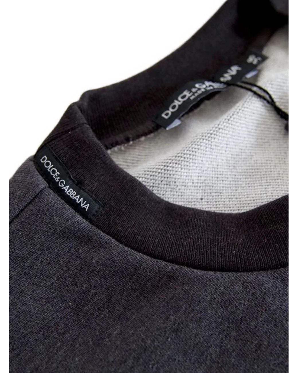Dolce & Gabbana Gray Crew-Neck Sweatshirt