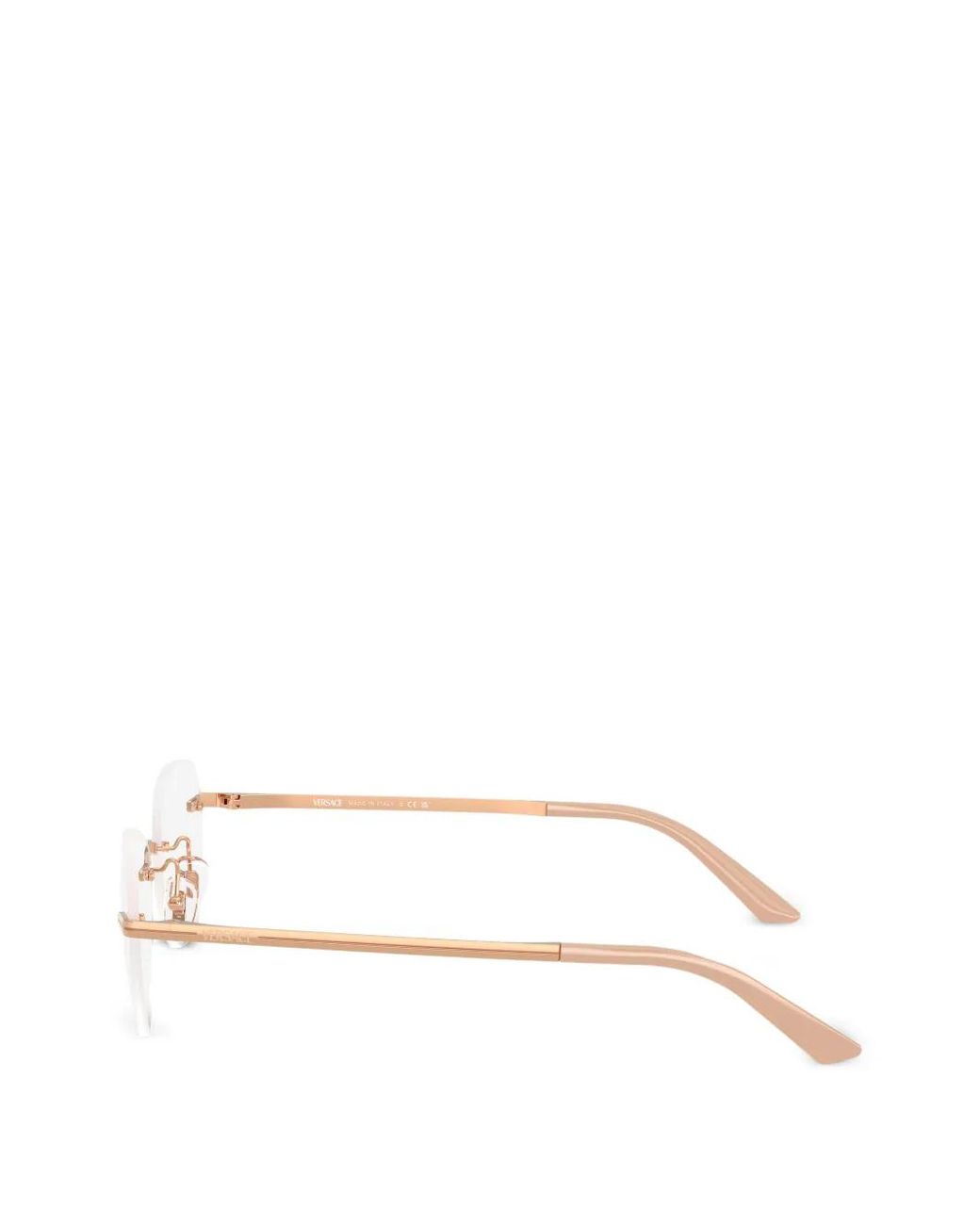 Versace White Rimless Glasses