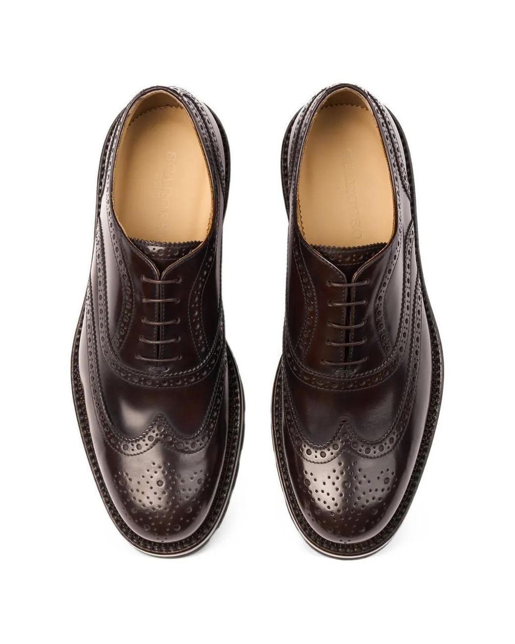 Scarosso Brown Preston Oxford Shoes for men
