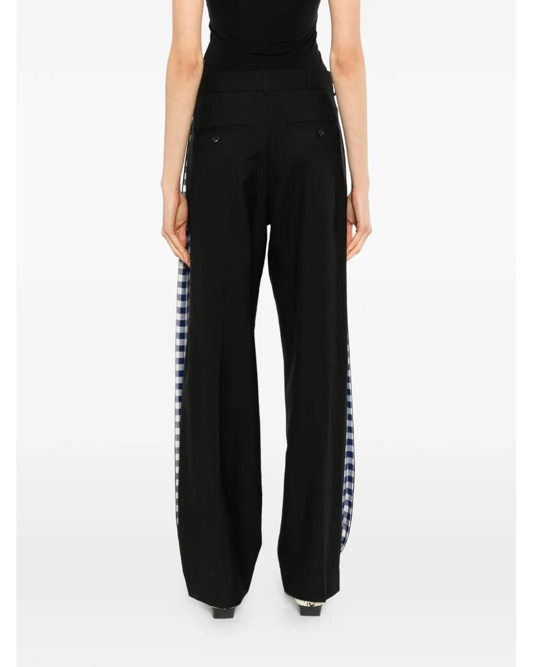 Loewe Black Checked-Tape Trousers