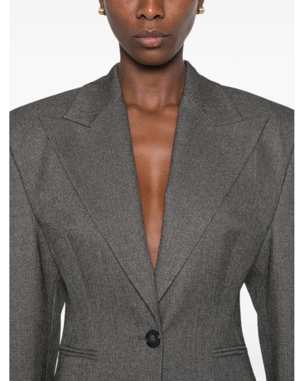 ANDAMANE Gray Toni Single-Breasted Blazer