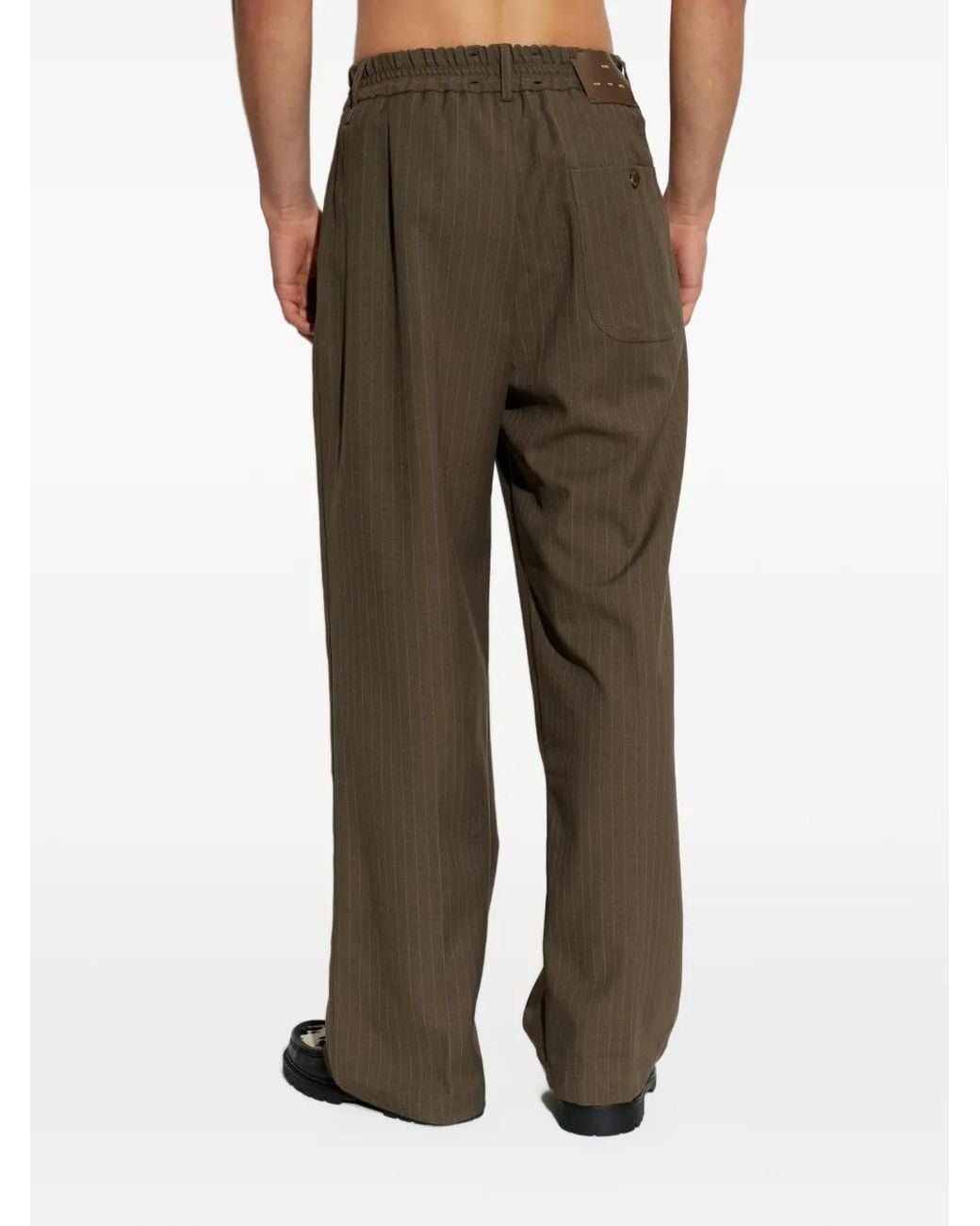 Song For The Mute Brown Pinstripe Pleated Trousers