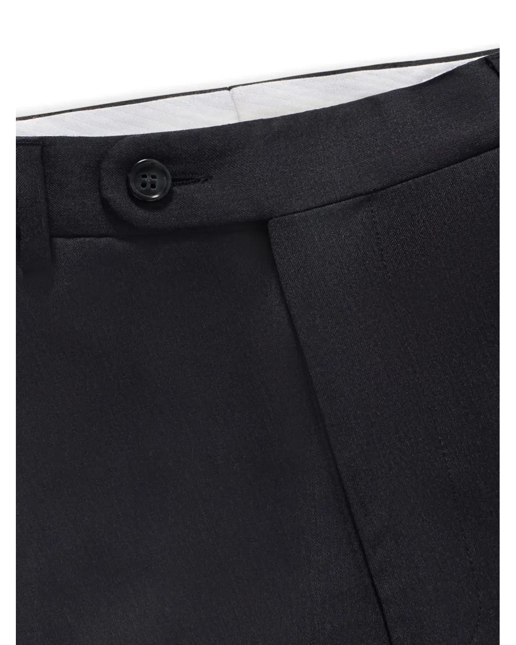 Brooks Brothers Blue Pressed-Crease Tapered Trousers for men