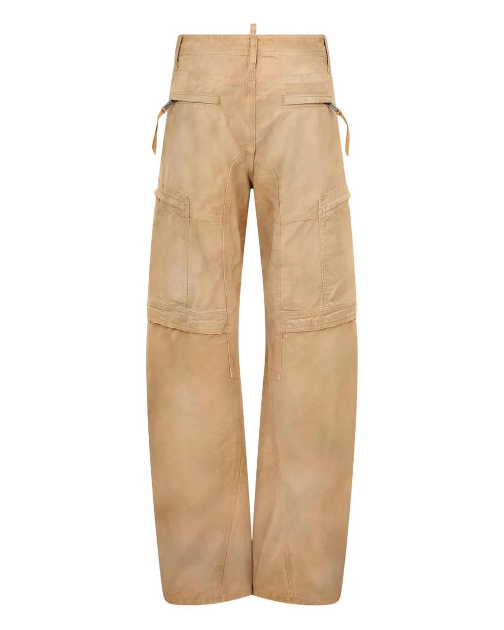 DSquared² Natural Garment Dyed Utility Distressed Pants
