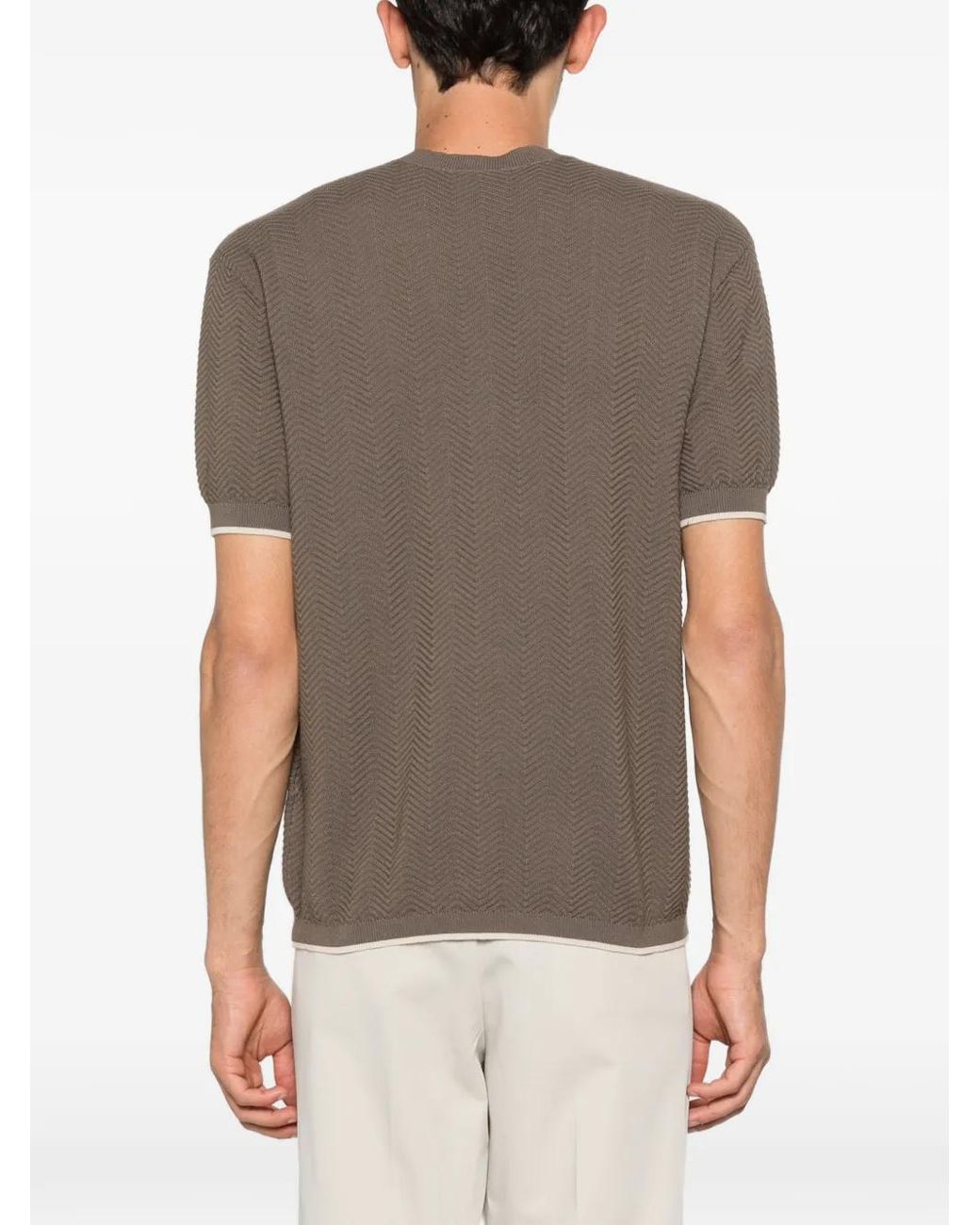 Emporio Armani Brown Short-Sleeve T-Shirt for men