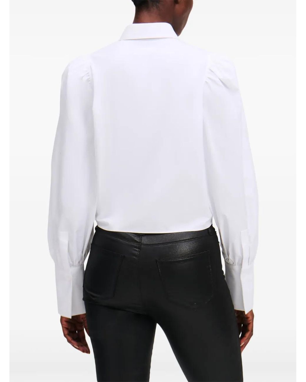 Karl Lagerfeld White Logo-Embroidered Shirt