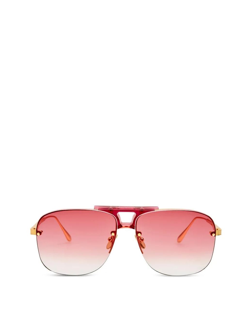 Linda Farrow Pink Square-Frame Sunglasses