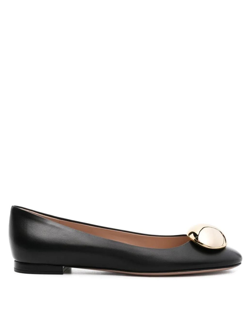 Gianvito Rossi Black Ballerinas With Round Toe