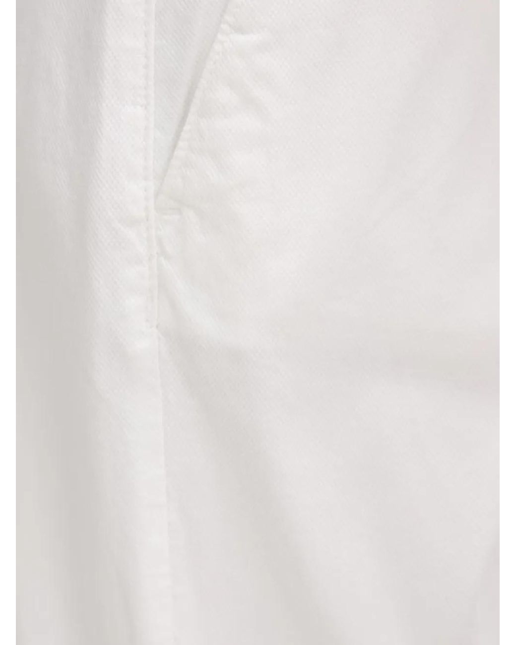 Benetton White Mid-Length Pleated Shorts