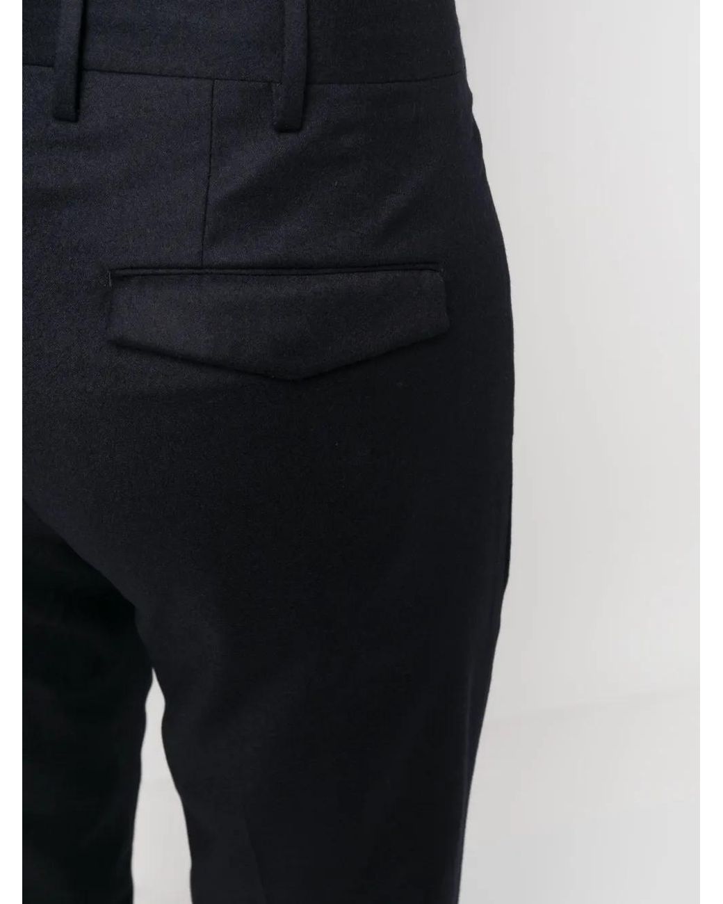 PT Torino Blue Mid-Rise Tailored Trousers for men
