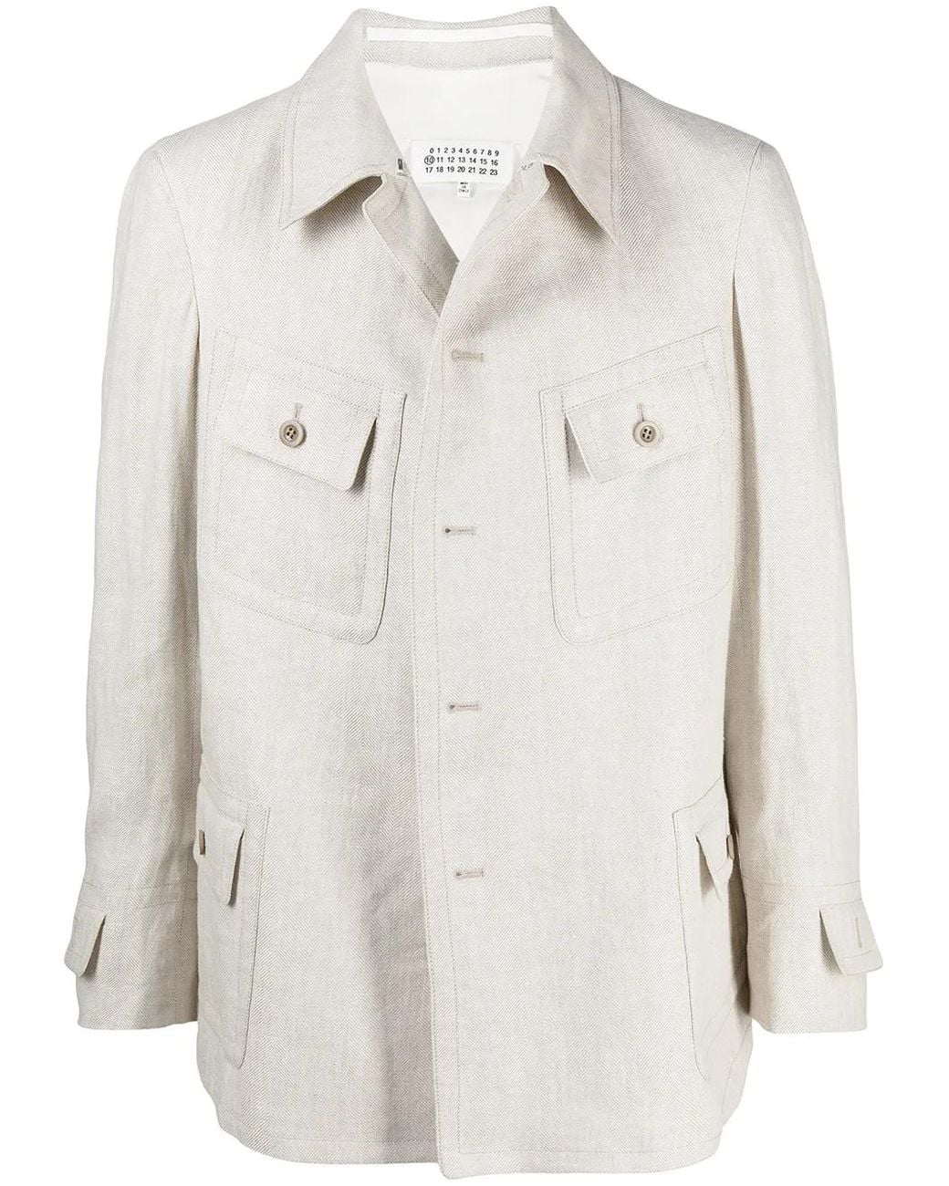 Maison Margiela Natural Single-breasted Shirt Jacket for men