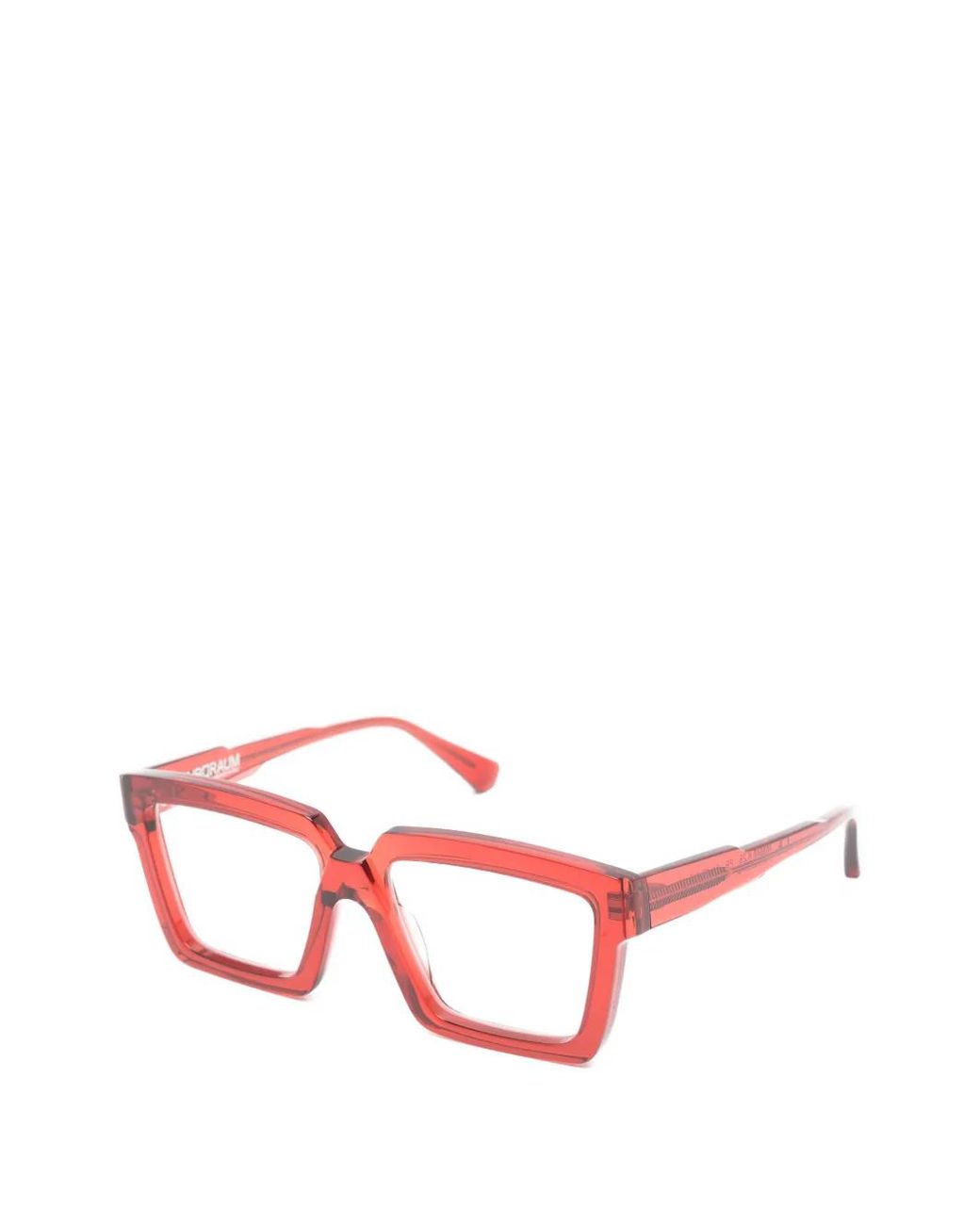 Kuboraum Red Square-Frame Glasses