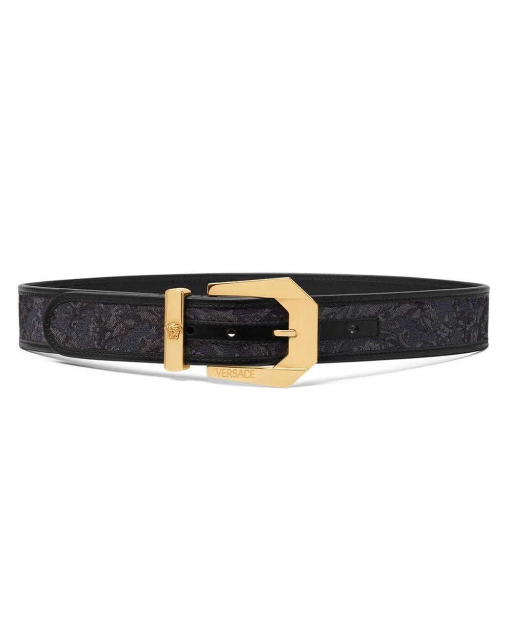 Versace Medusa Heritage leather belt - Black