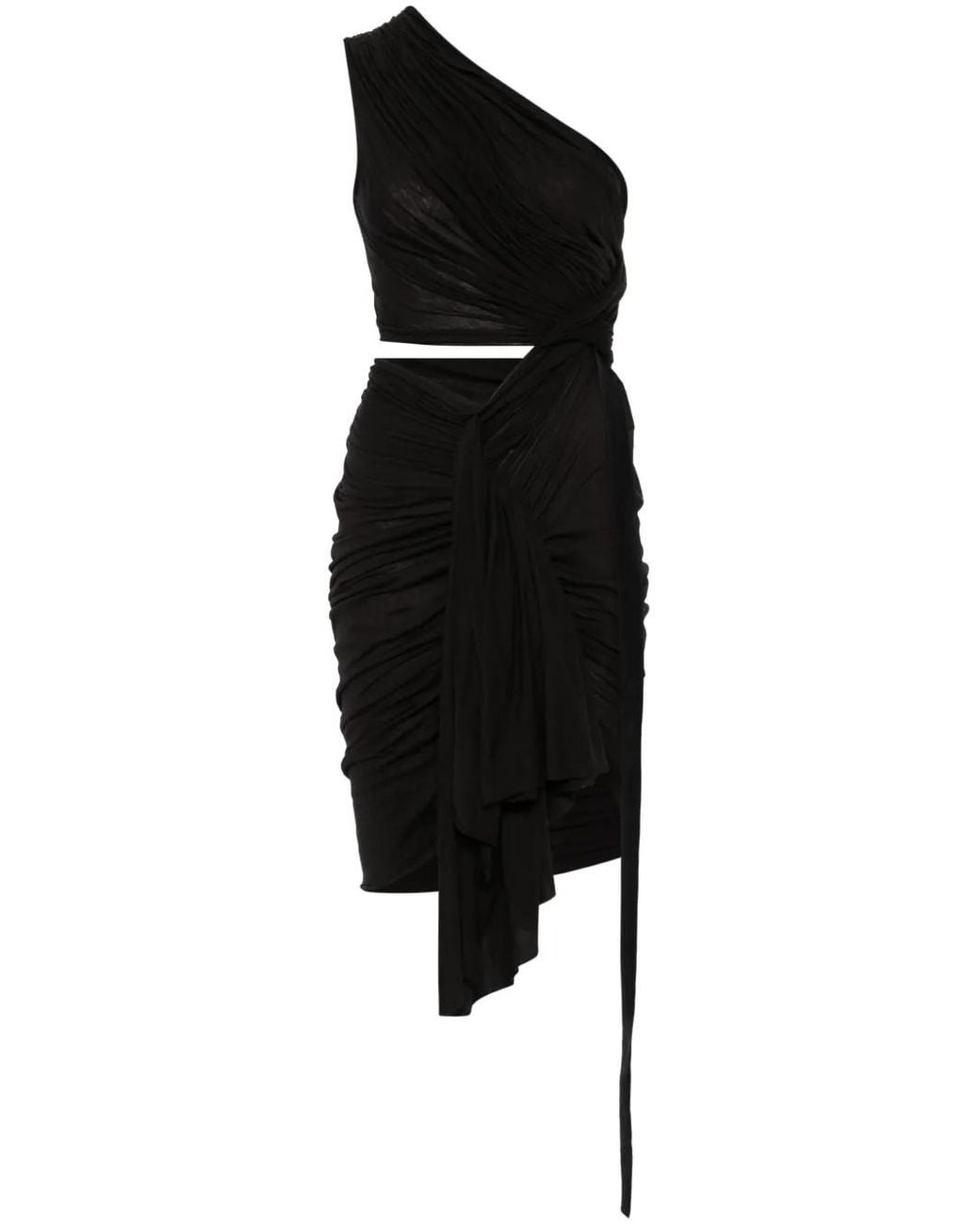 Rick Owens Black Fog Mini Dress