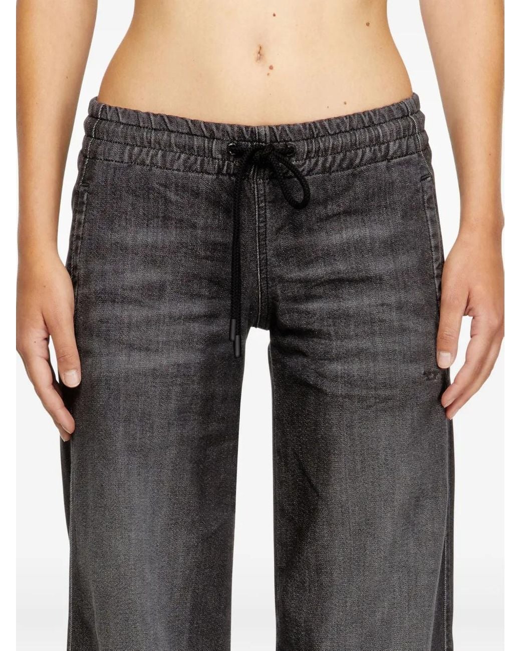 DIESEL Gray 2078 D-Ainty Drawstring Jeans