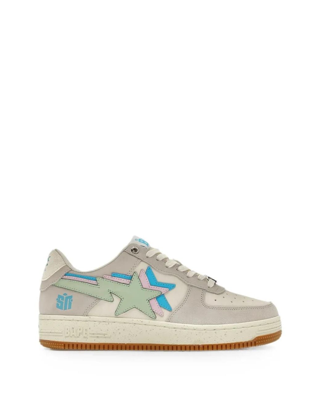 A Bathing Ape White X Sneaker News Bape Sta Bape Lace-Up Sneakers for men