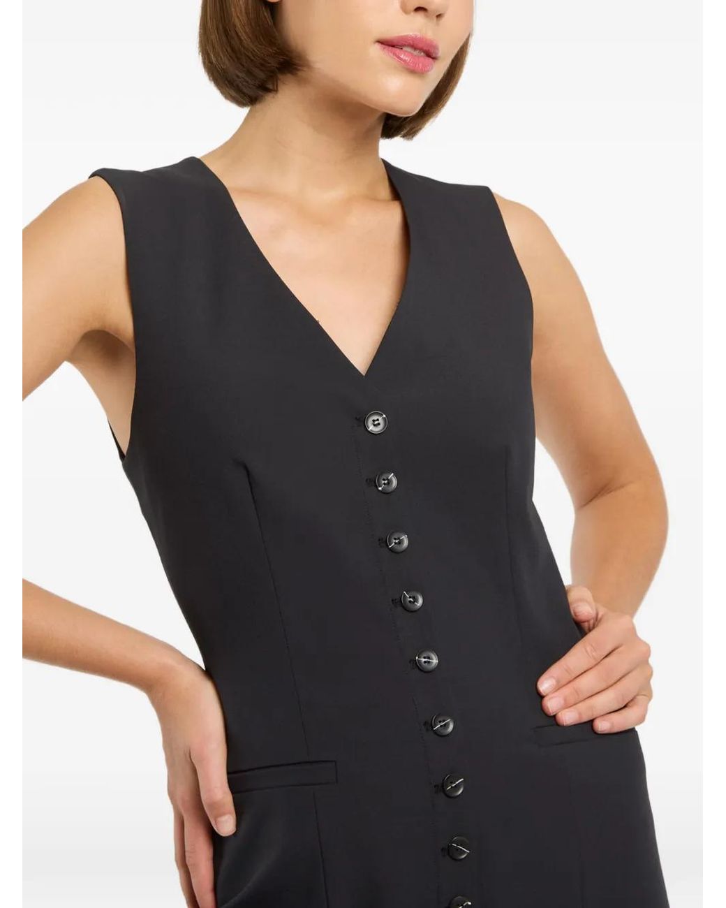 Cinq À Sept Black Kallen Buttoned Dress