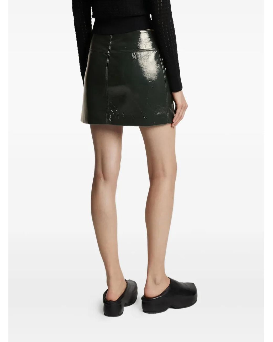 Proenza Schouler Black Tonal-Trim Mini Skirt