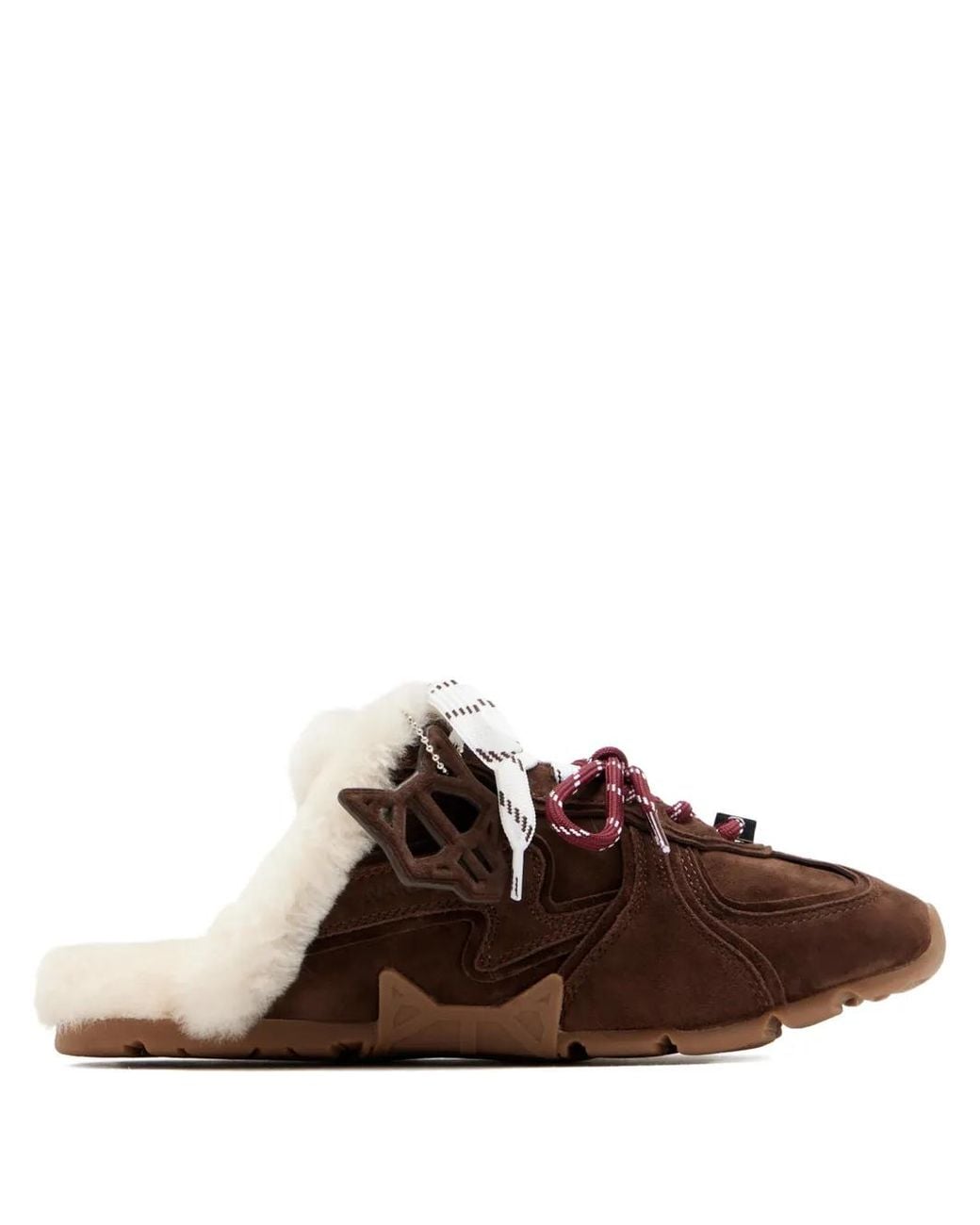 Naked Wolfe Brown Adorn Sneaker Mules