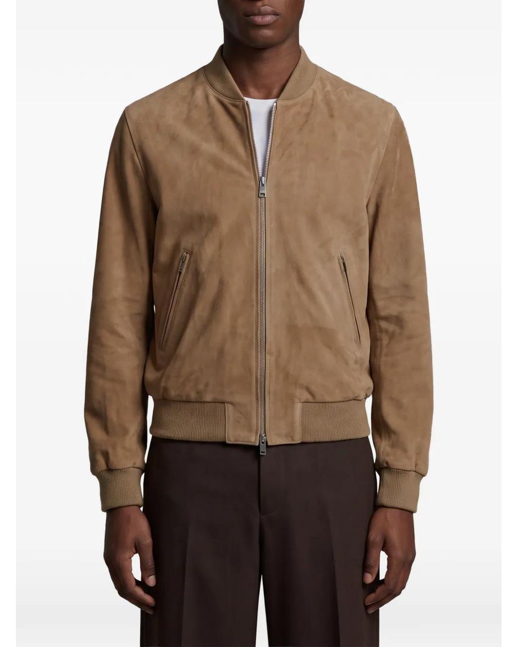Arma Brown Didier Suede Bomber Jacket for men