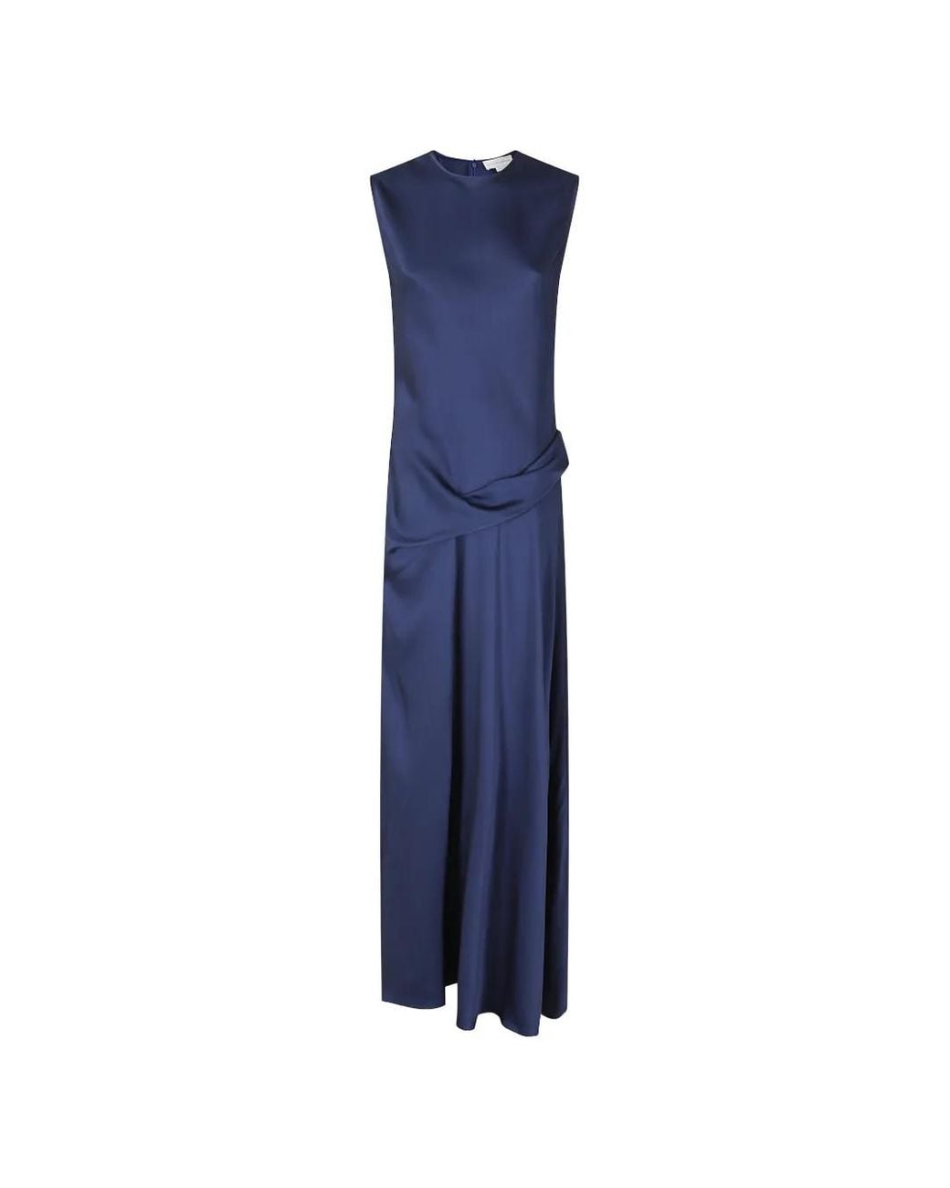 Stella McCartney Blue Draped Satin Gown