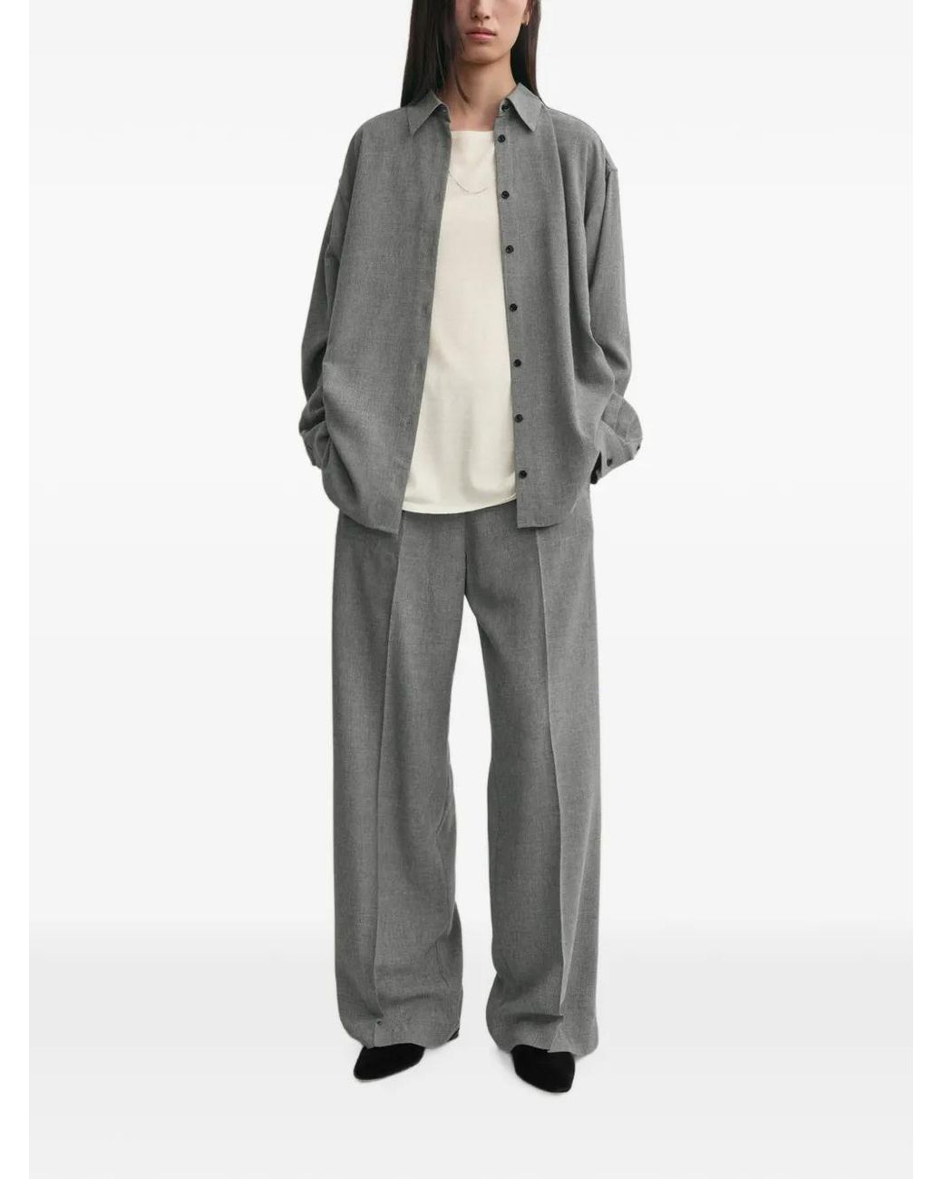 Totême Gray Classic Fluid Shirt