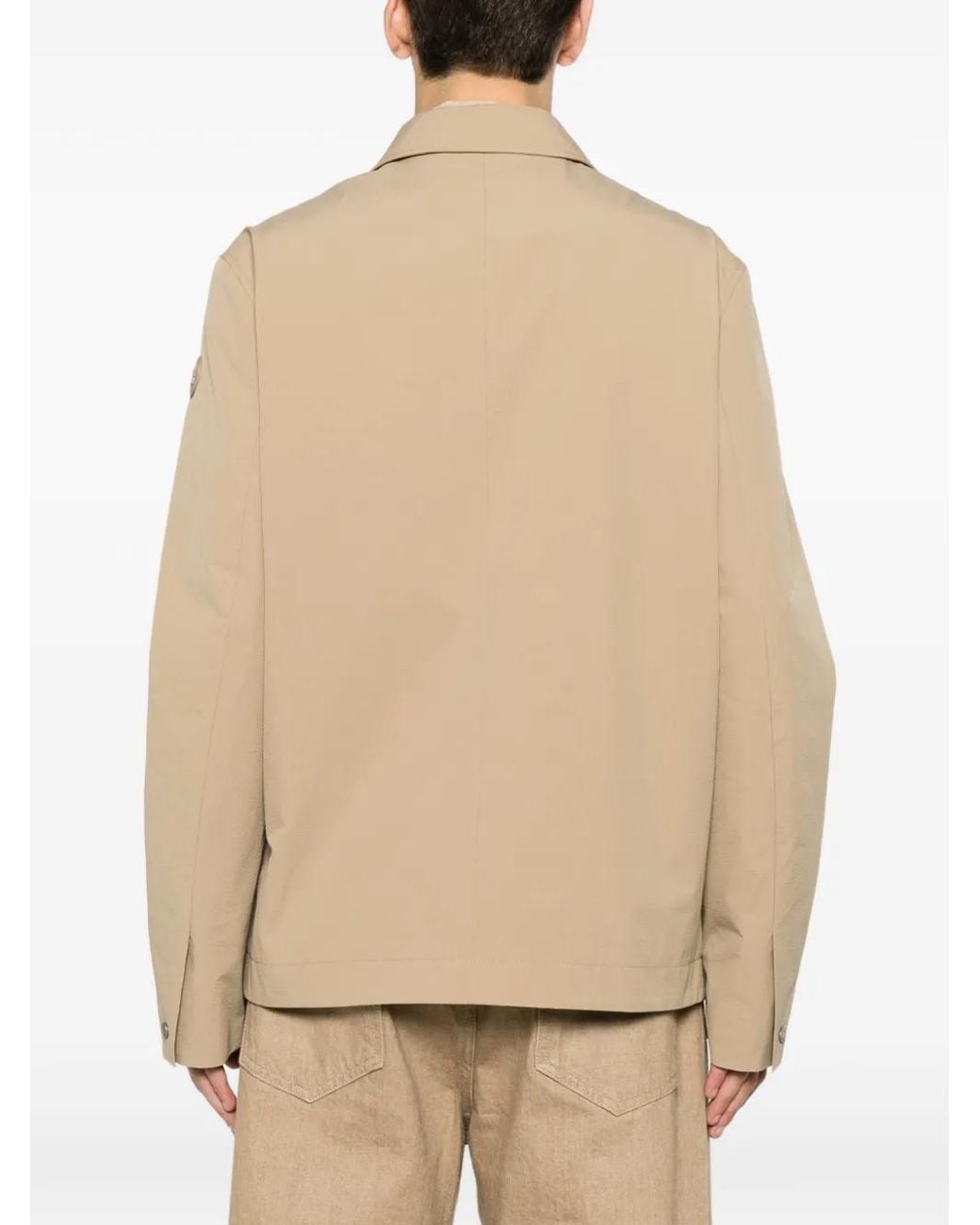 Moncler Natural Nanav Seersucker Shirt Jacket for men