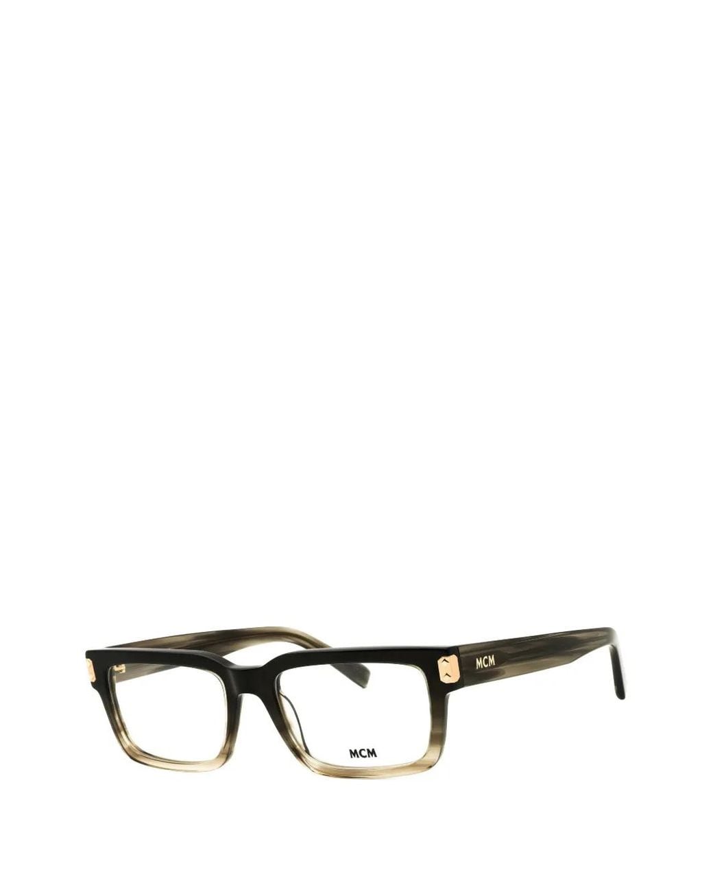 MCM Black Rectangle-Frame Glasses for men
