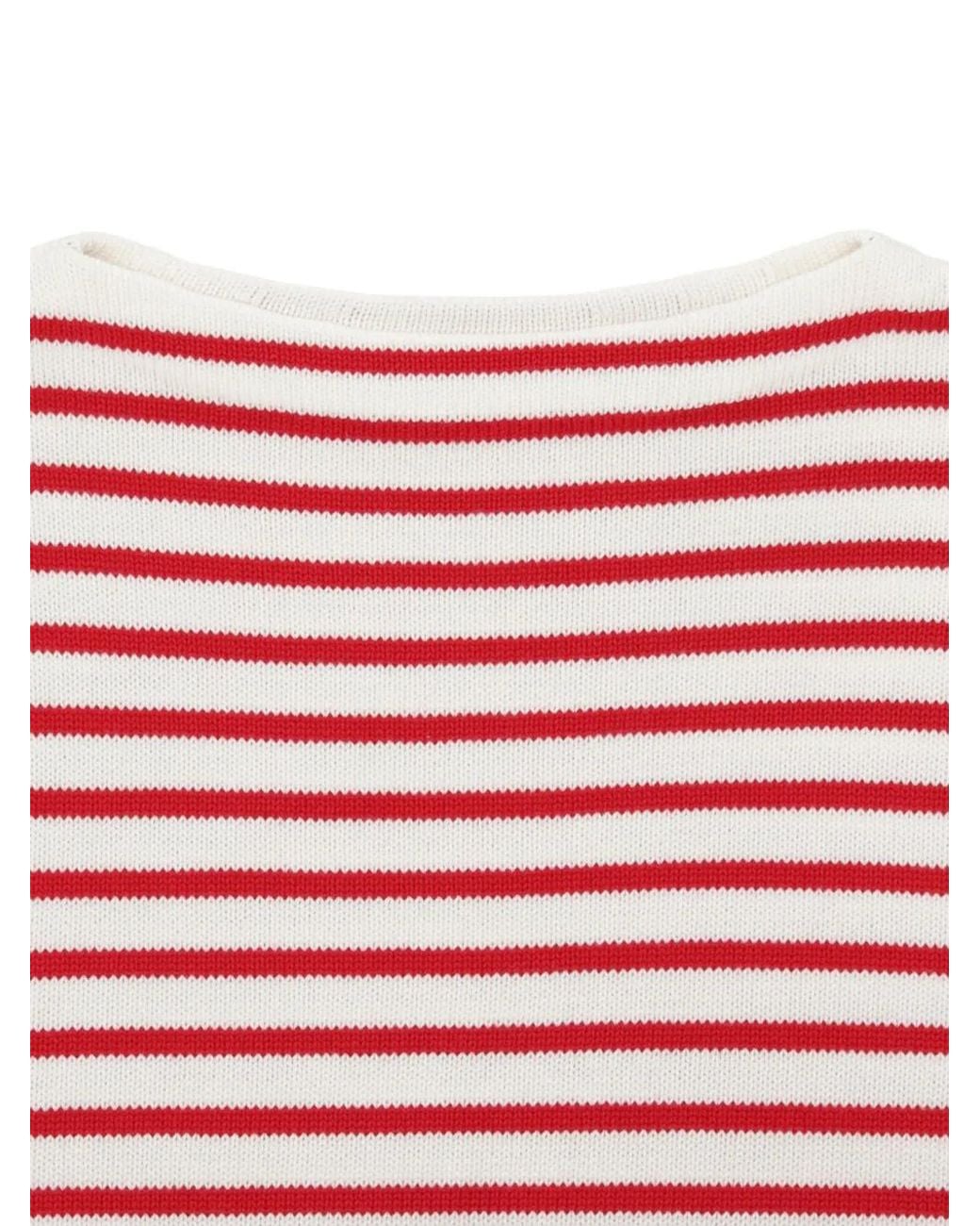 Fortela Red Noha1 Striped Boat-Neck Sweater for men