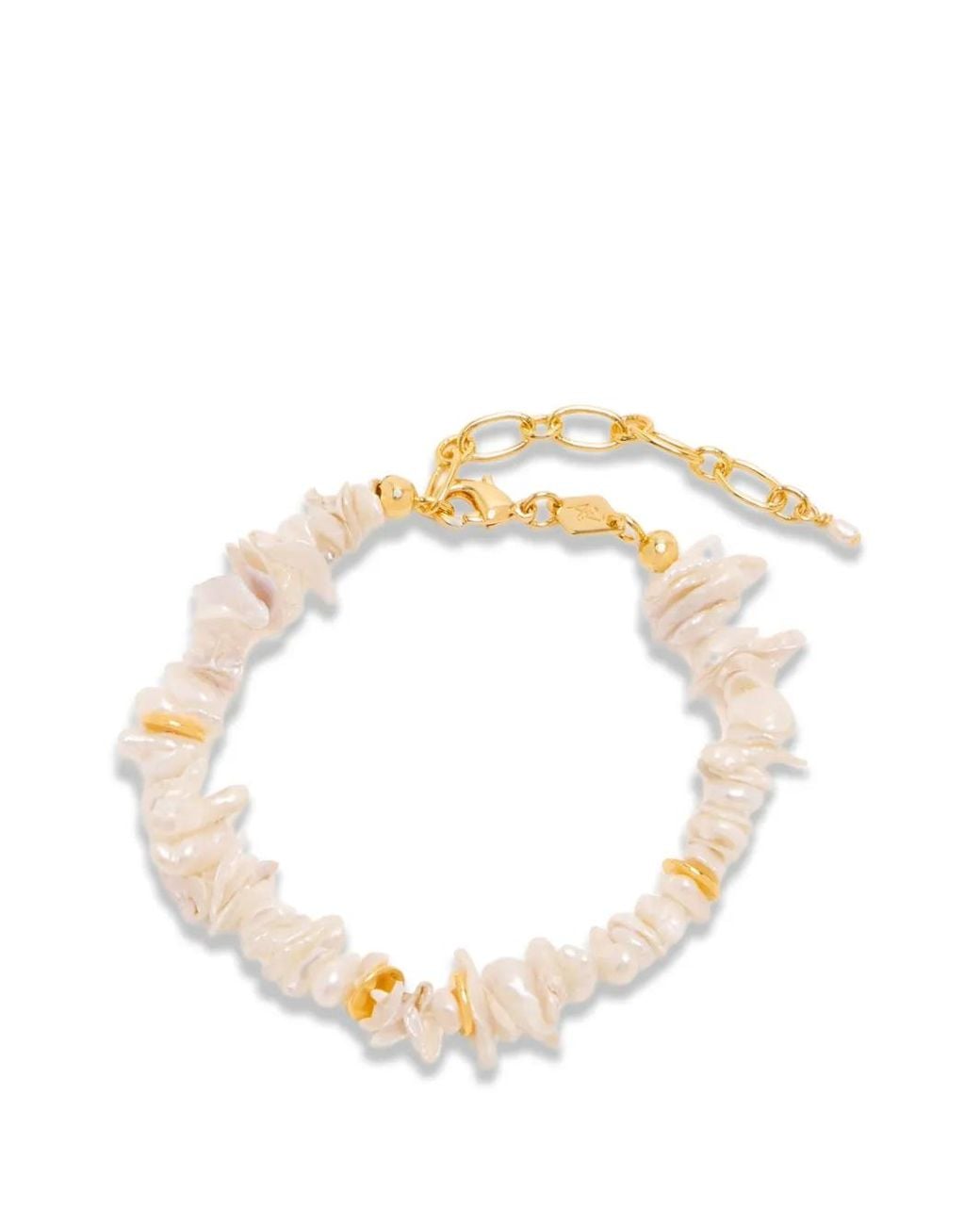 Anni Lu Metallic Kettenarmband Mit Perlen