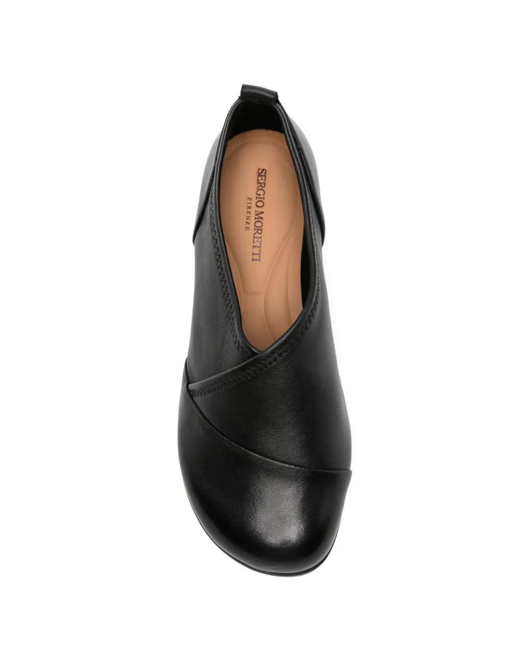 SERGIO MORETTI FIRENZE Gray Crossover-Panel Loafers