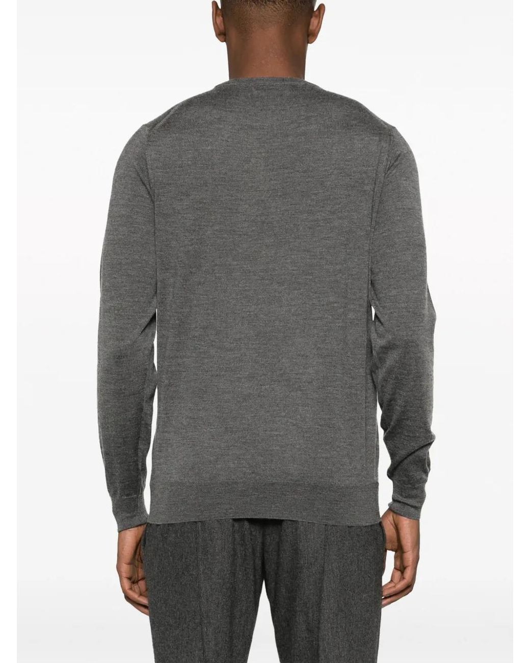 Eraldo Gray Crew-Neck Cashmere-Blend Jumper for men