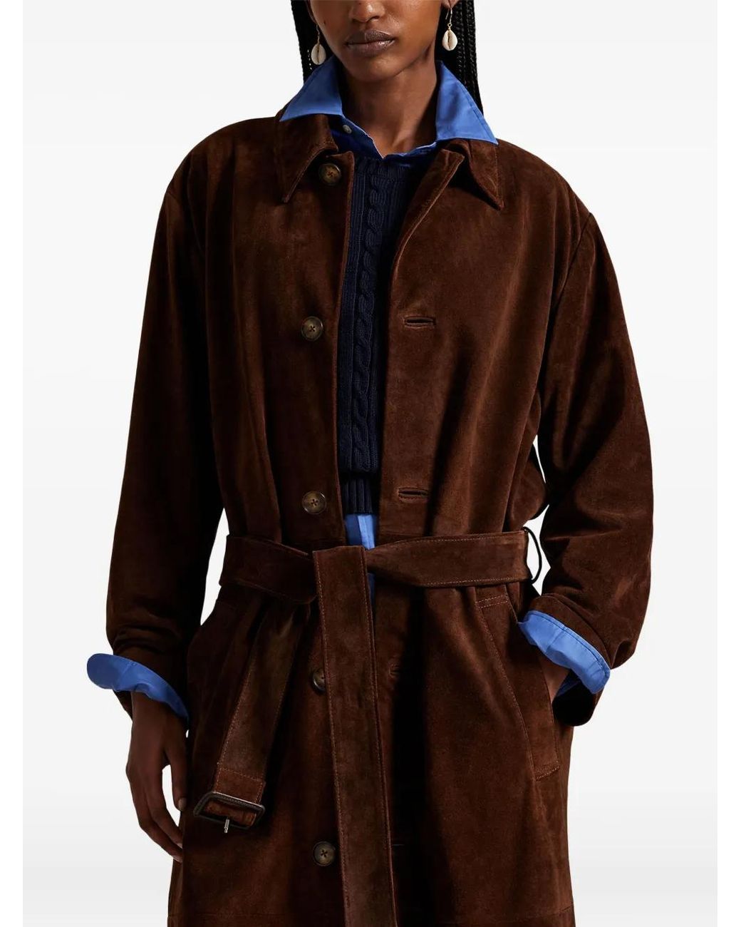 Polo Ralph Lauren Brown Suede Coat