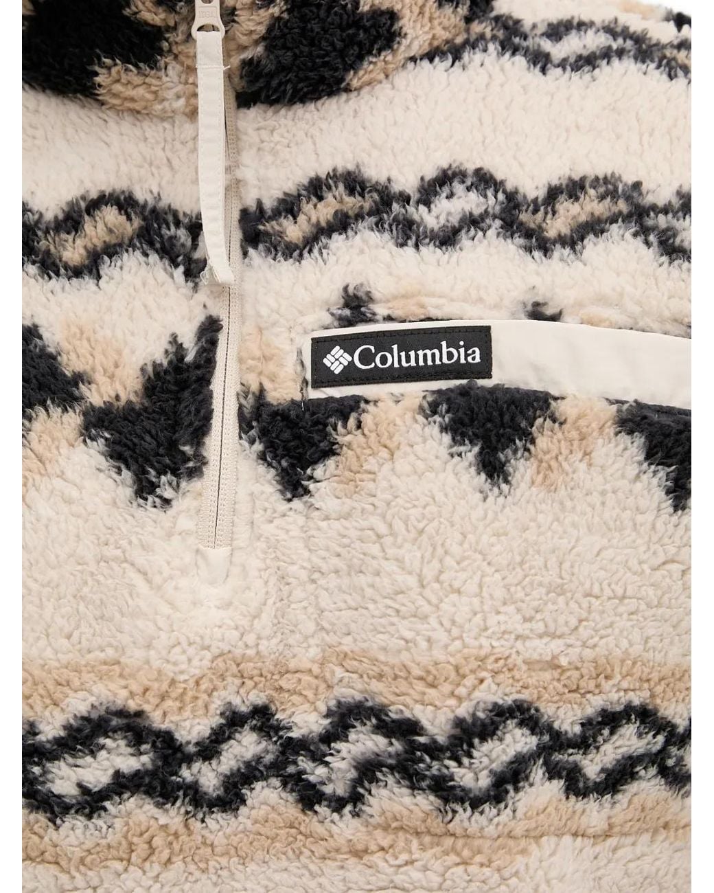 Columbia Gray Geometric Patterned Zip Sweater for men