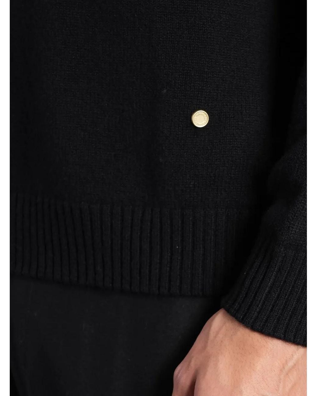 Grayed Black Logo-Plaque Sweater for men
