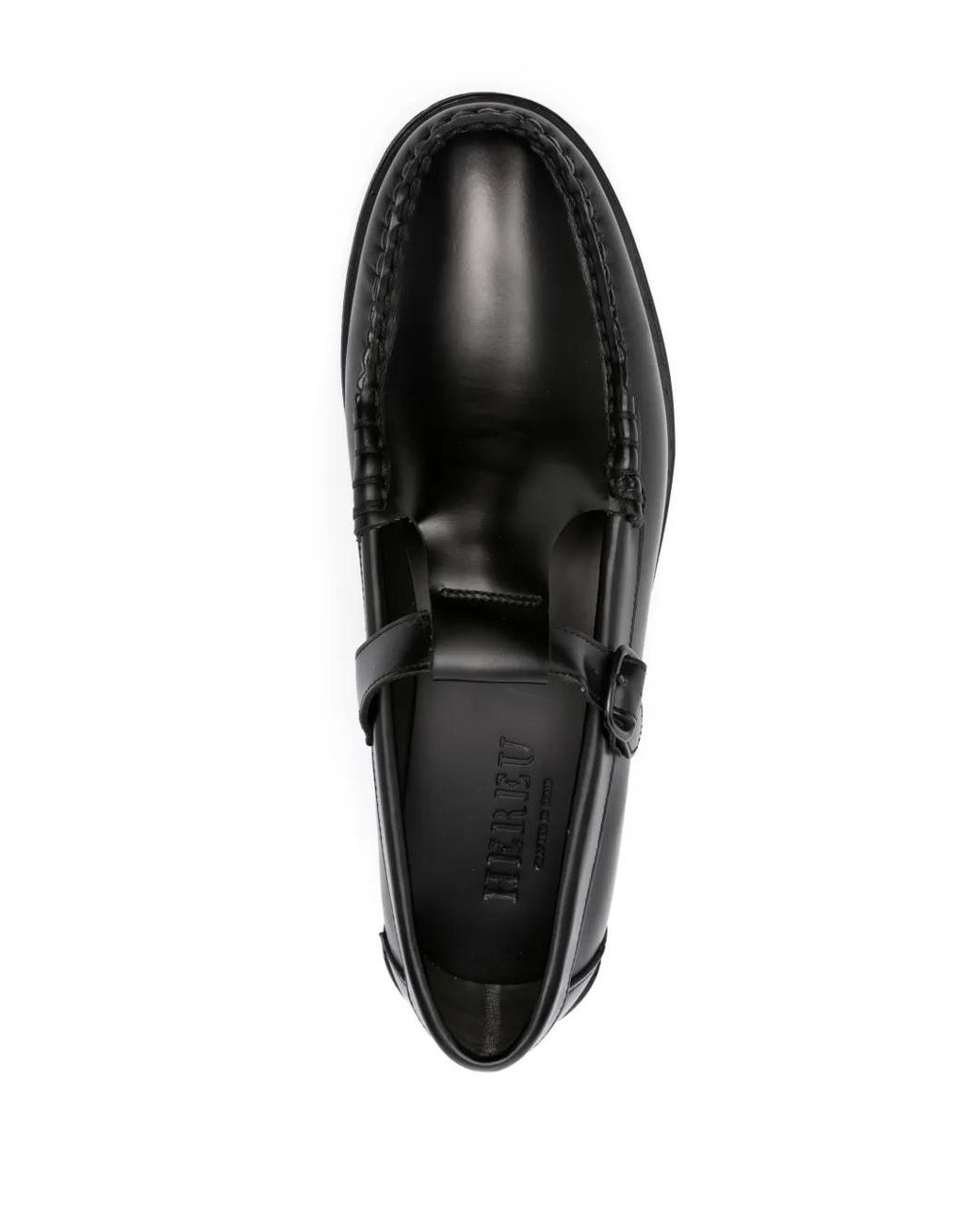 Hereu Black Alber Leather Loafers for men