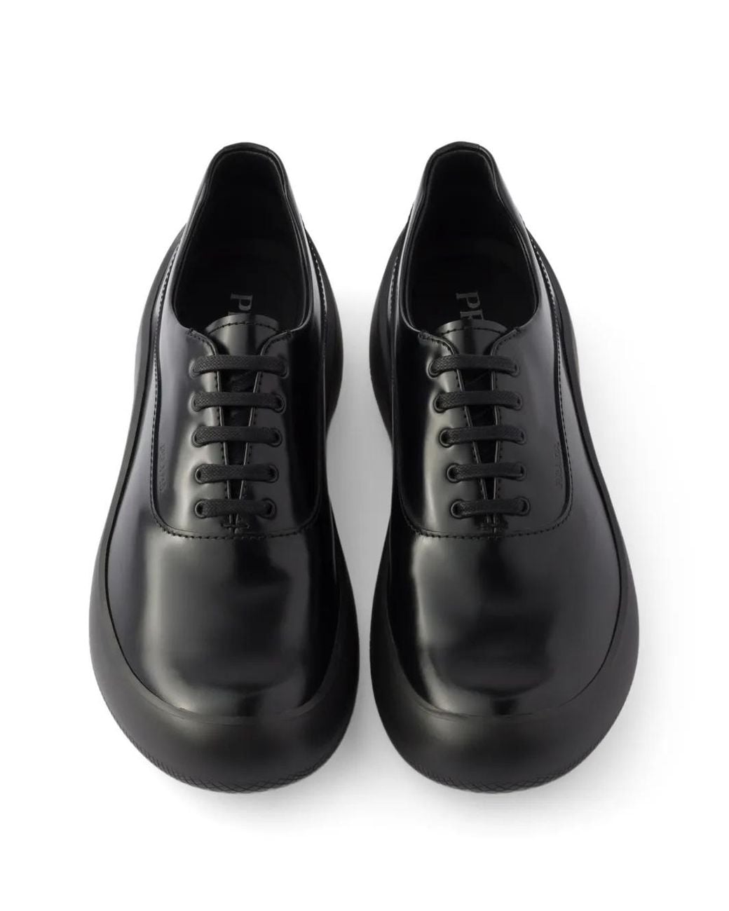 Prada Black Brushed Leather Sneakers for men