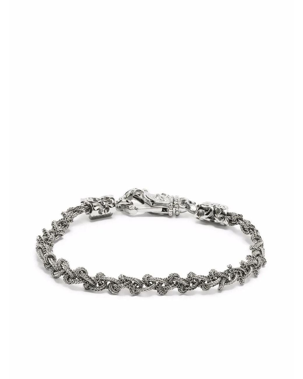 Emanuele Bicocchi Metallic Braided Knot Bracelet