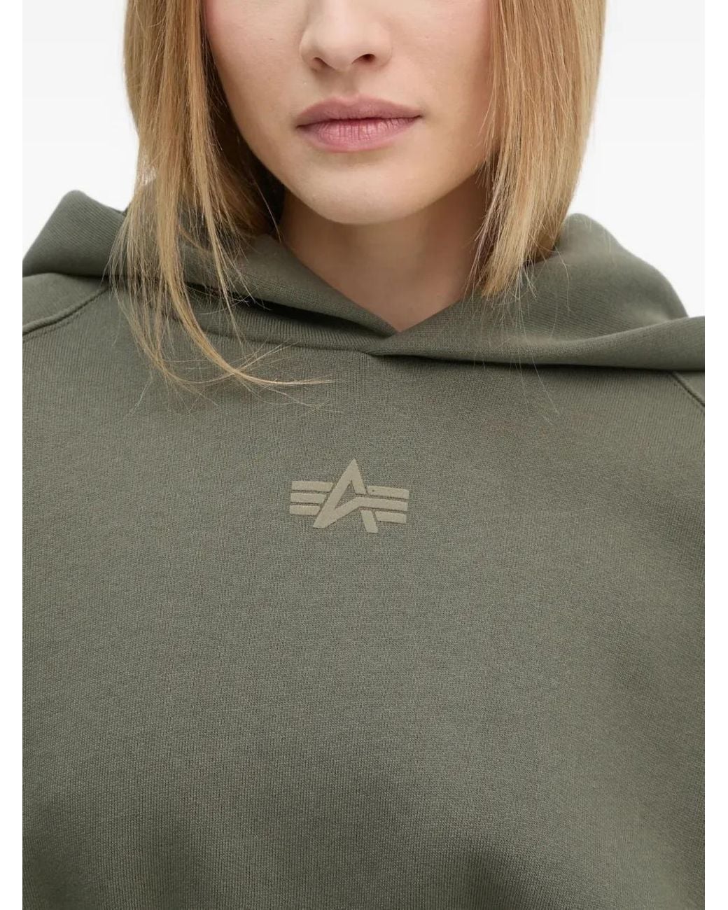 Alpha Industries Gray Cinched-Waist Hoodie