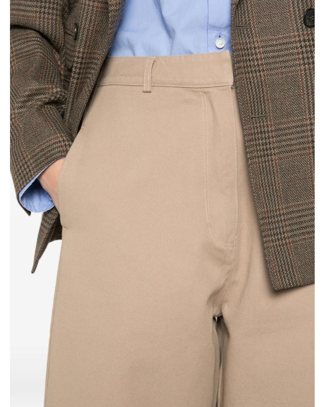 Cordera White Elasticated-Waistband Tapered Trousers