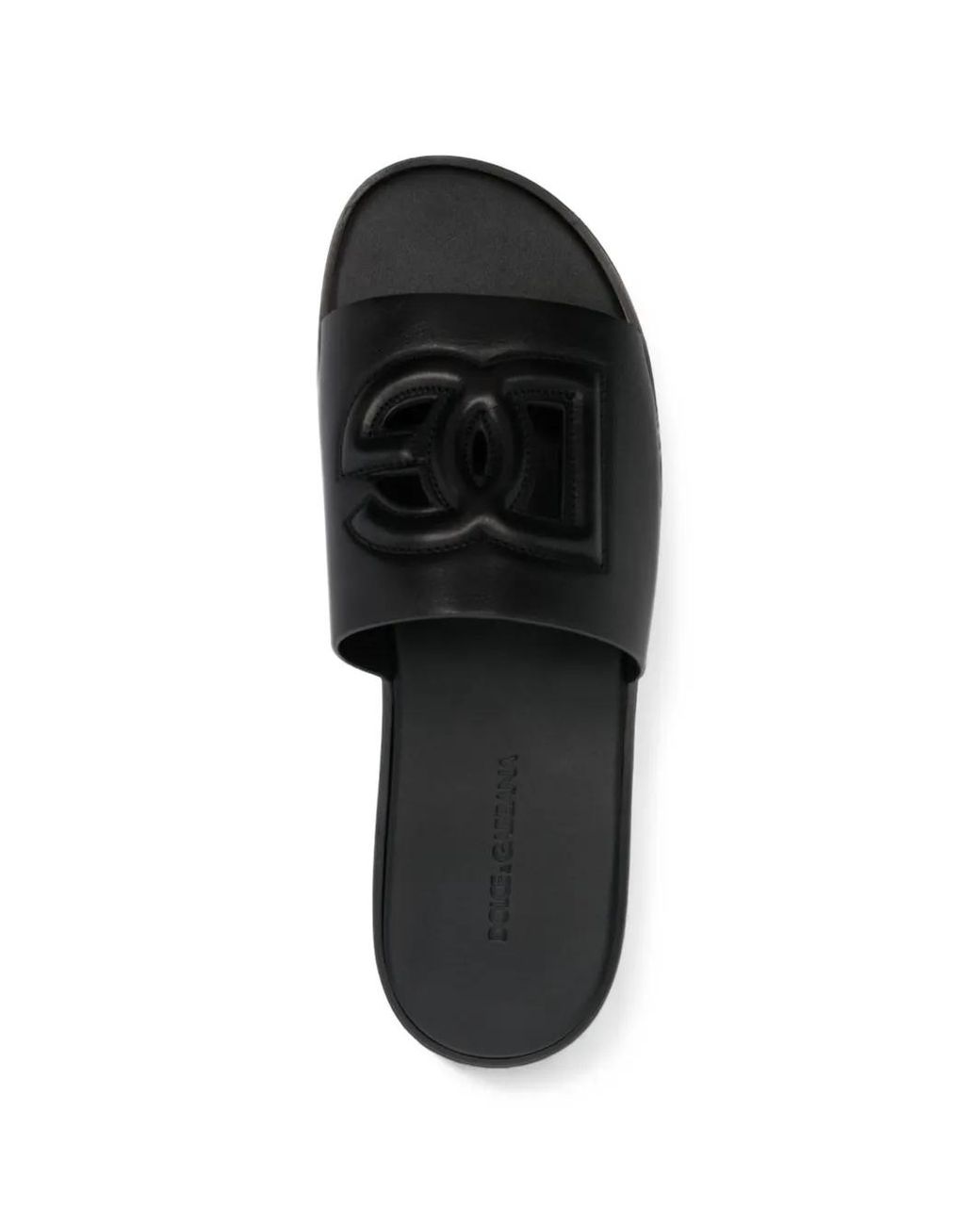 Dolce & Gabbana White Sandales En Cuir À Logo Dg for men