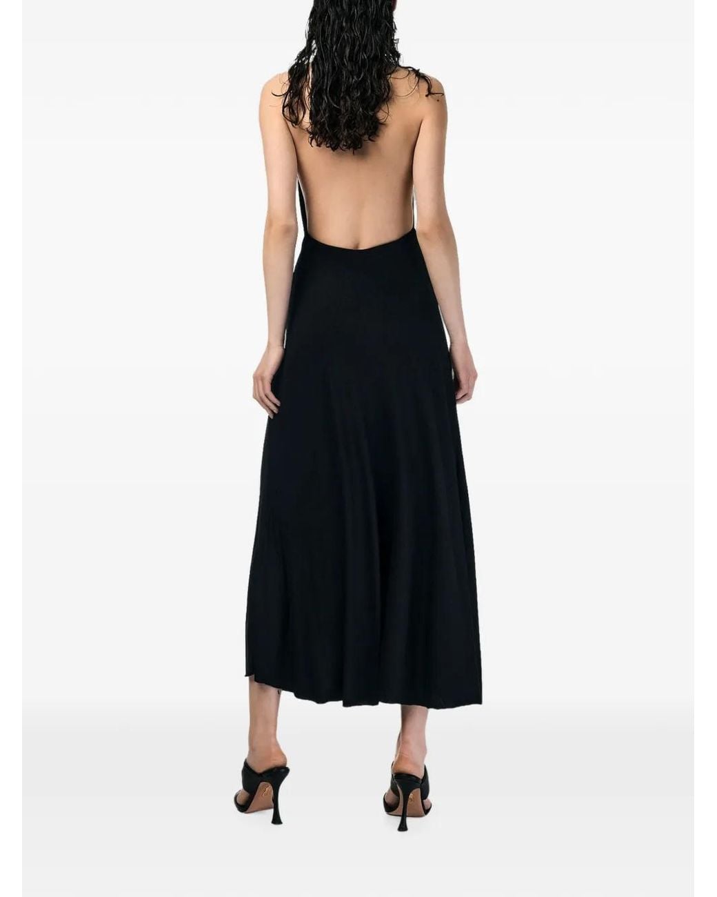 ANDRA ANDREESCU Black Selene Crossover Backless Maxi Dress