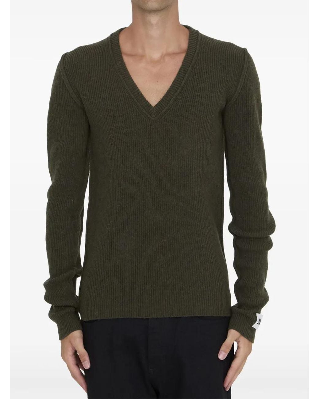 Dolce & Gabbana Green Logo Patch Jumper for men